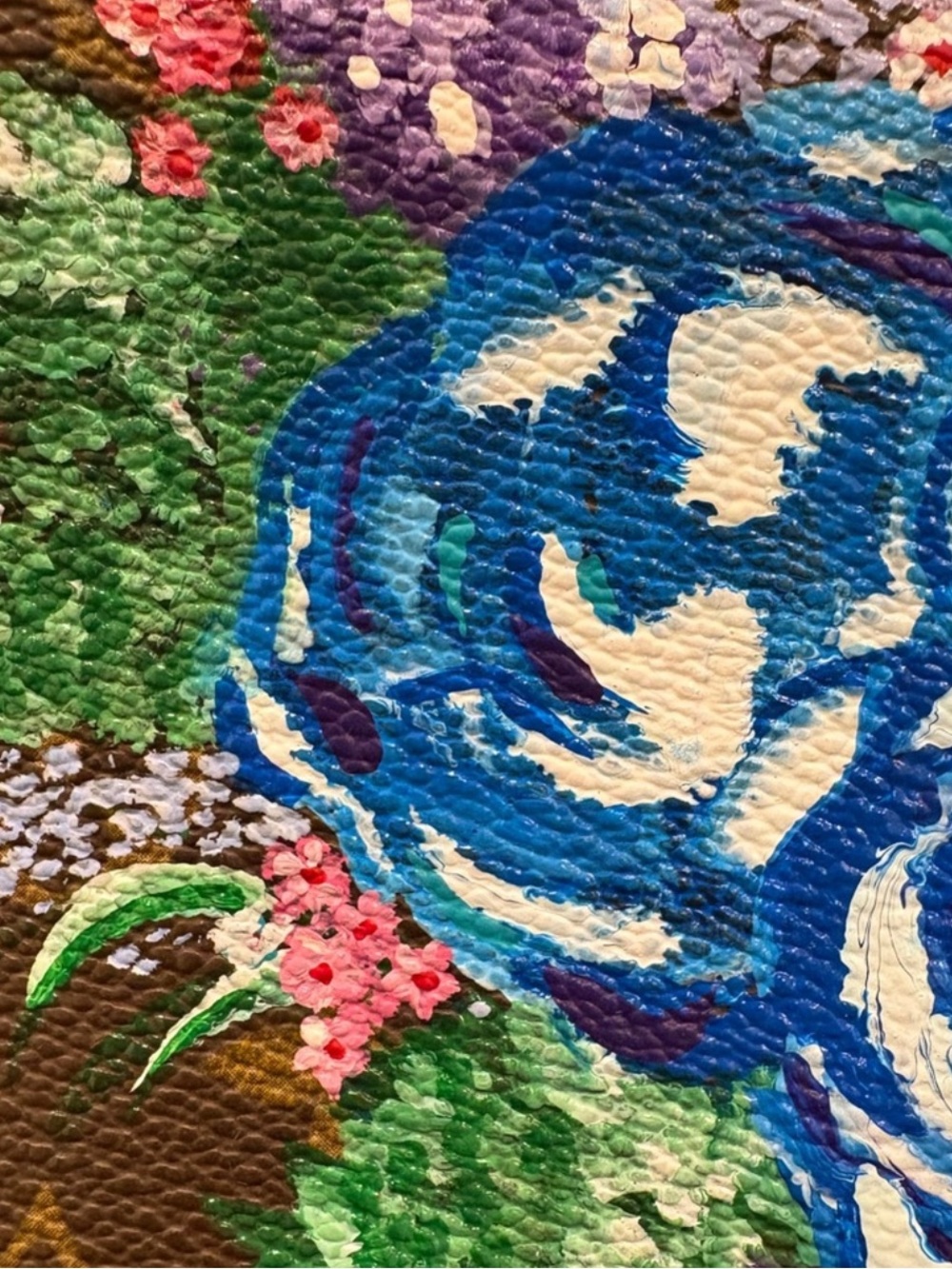 Louis Vuitton Monogram Grand Dame Clutch with Custom Hand-painted Floral Design - Picture 13 of 14
